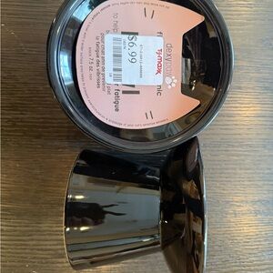 Black ceramic raised pet bowls